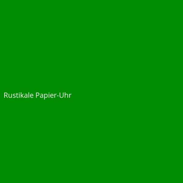 Rustikale Papier-Uhr